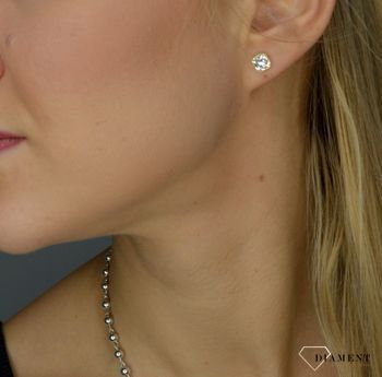 Kolczyki srebrne przy uchu Swarovski KG44806C 💎 Kolczyki wykonane z pozłacanego srebra próby 925. kryształów Swarovski (3).JPG