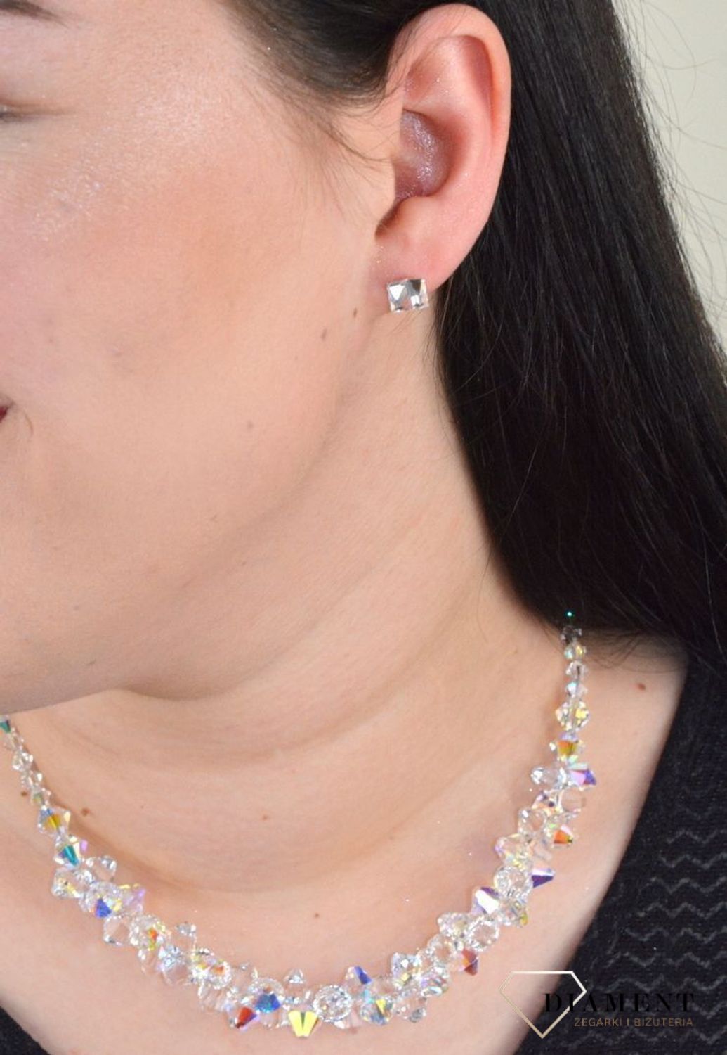 Kolczyki srebro pozłacane Spark z Kryształkami Swarovski Crystal KG48416C.jpg