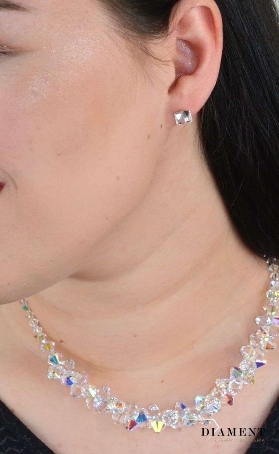 Kolczyki srebro pozłacane Spark z Kryształkami Swarovski Crystal KG48416C.jpg