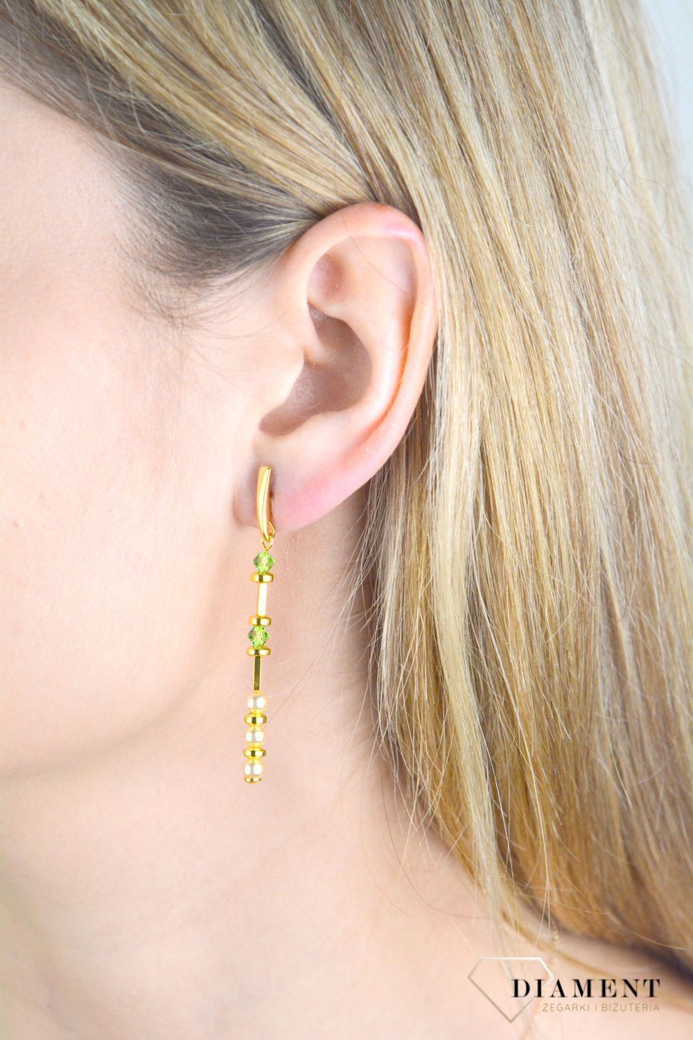 Srebrne kolczyki pozłacane z kryształami, perłą i kamieniami naturalnymi KG58105328LGOPE.jpg