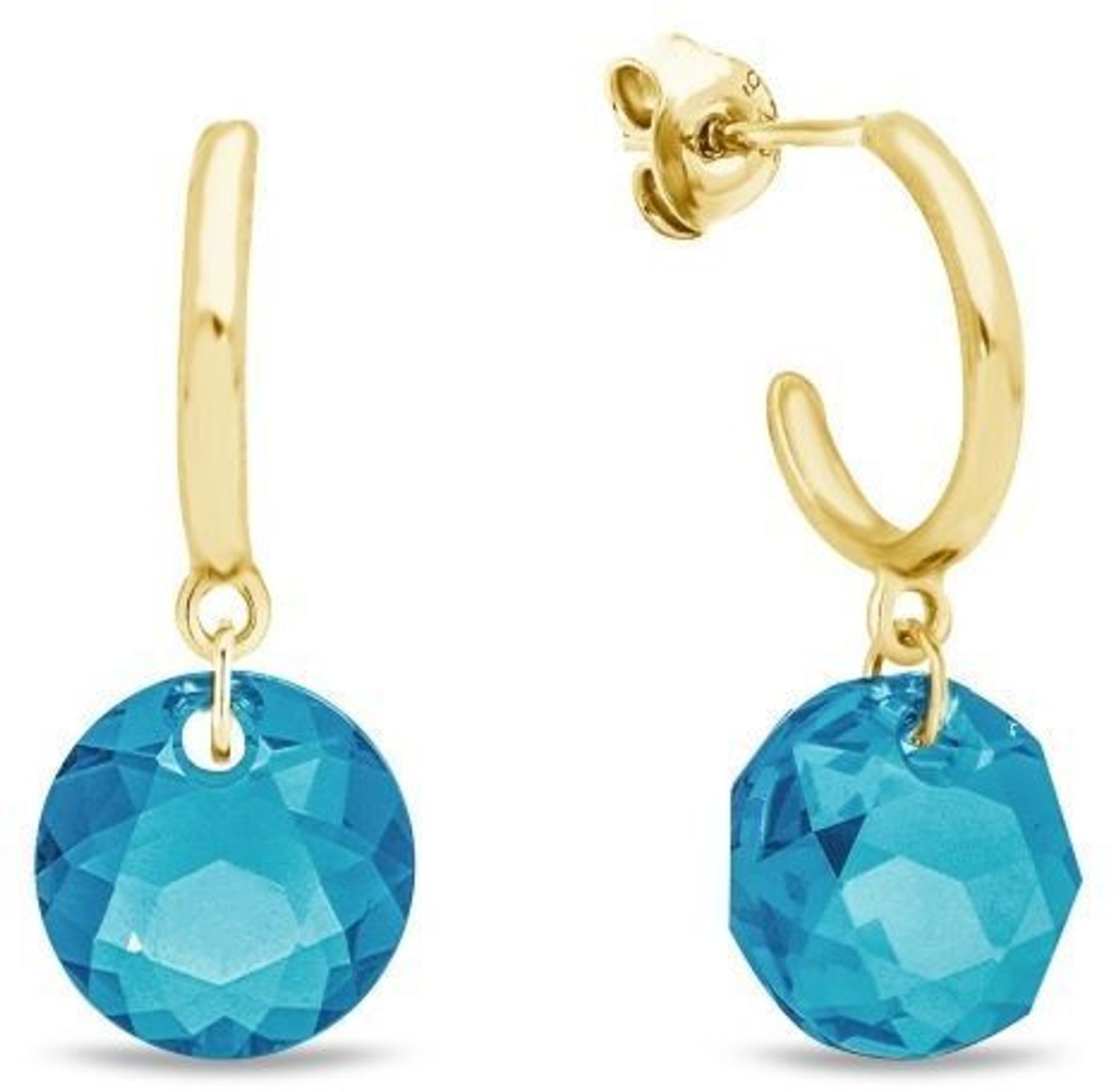 Kolczyki Spark KG643010BZ z pozłacanego srebra 925 i austriackich kryształów. Elegancja, blask i wygoda. Zapakowane w eleganckie pudełko.1.jpg