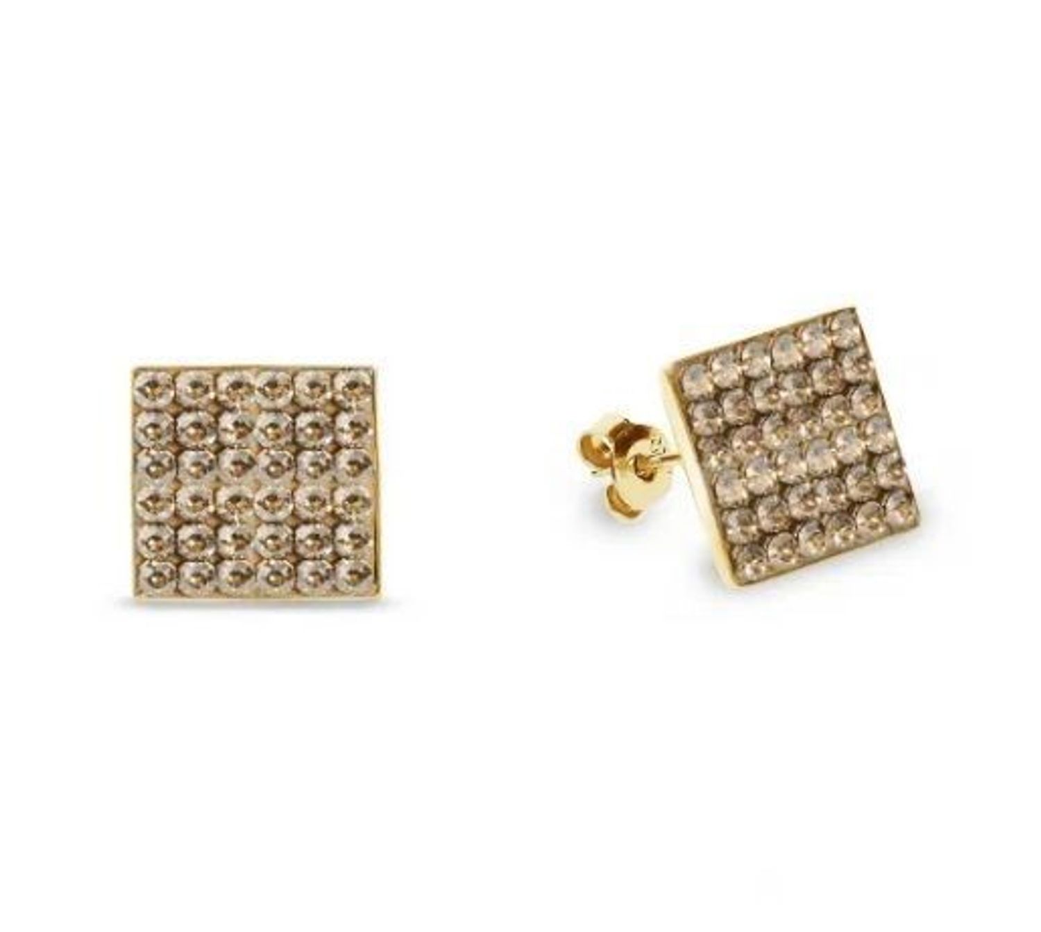 Srebrne kolczyki Spark z Kryształkami Swarovski Crystal Golden Shadow GFM6GS.jpg