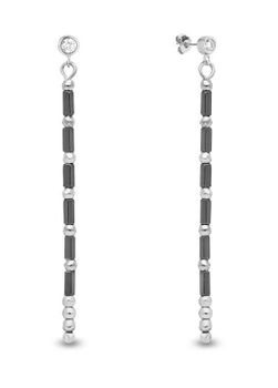 Kolczyki srebrne wiszące Swarovski z kryształkami w kolorze Silver Night KHEB1S.  Kolczyki wiszące Spark. Kolczyki z kryształkiem Swarovskiego. Kolczyki w czarno-srebrnym kolorze. Idealny pomysł na prezent.jpg