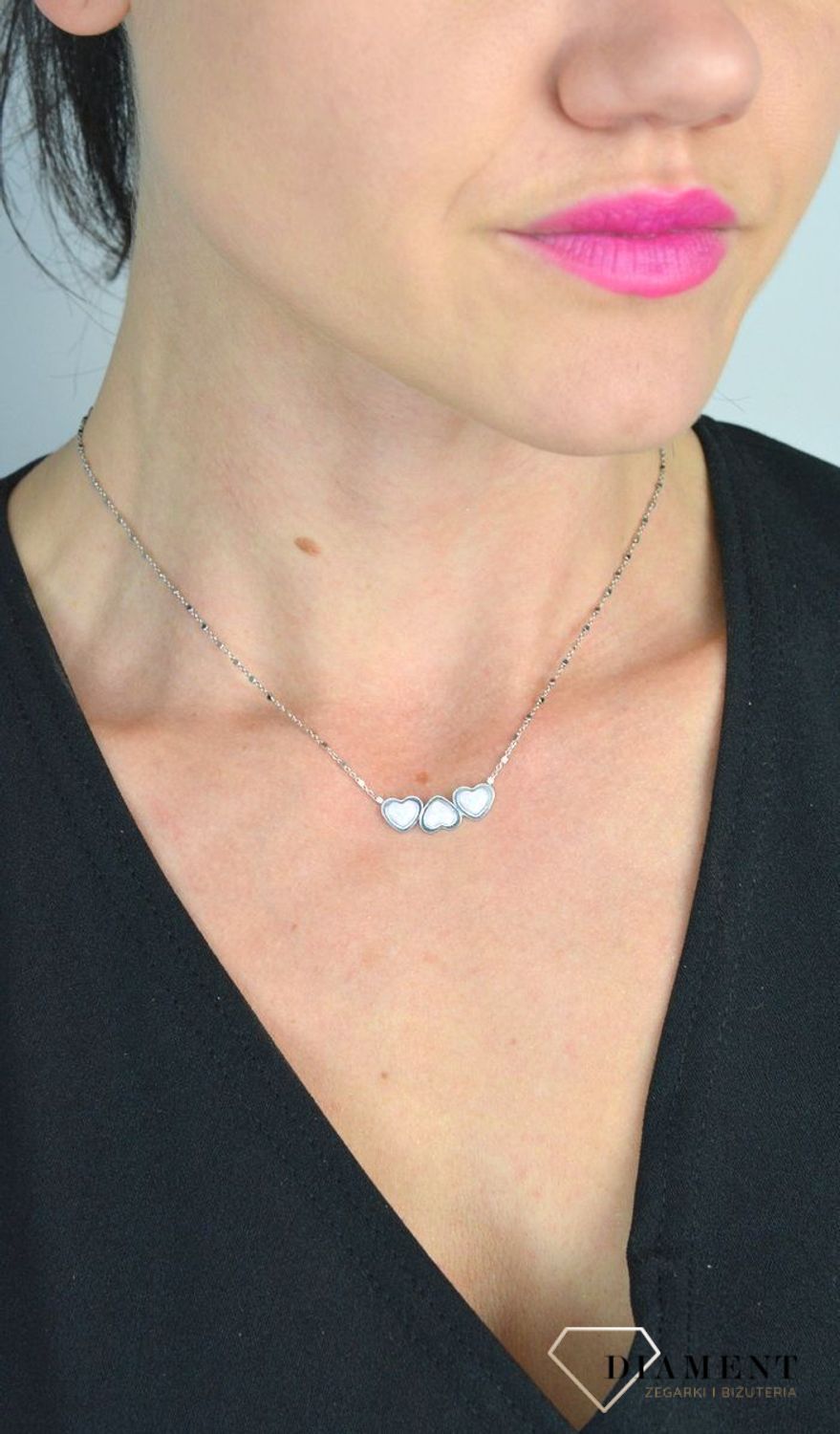 Naszyjnik Infinity KINZ0007 srebrny serca.jpg