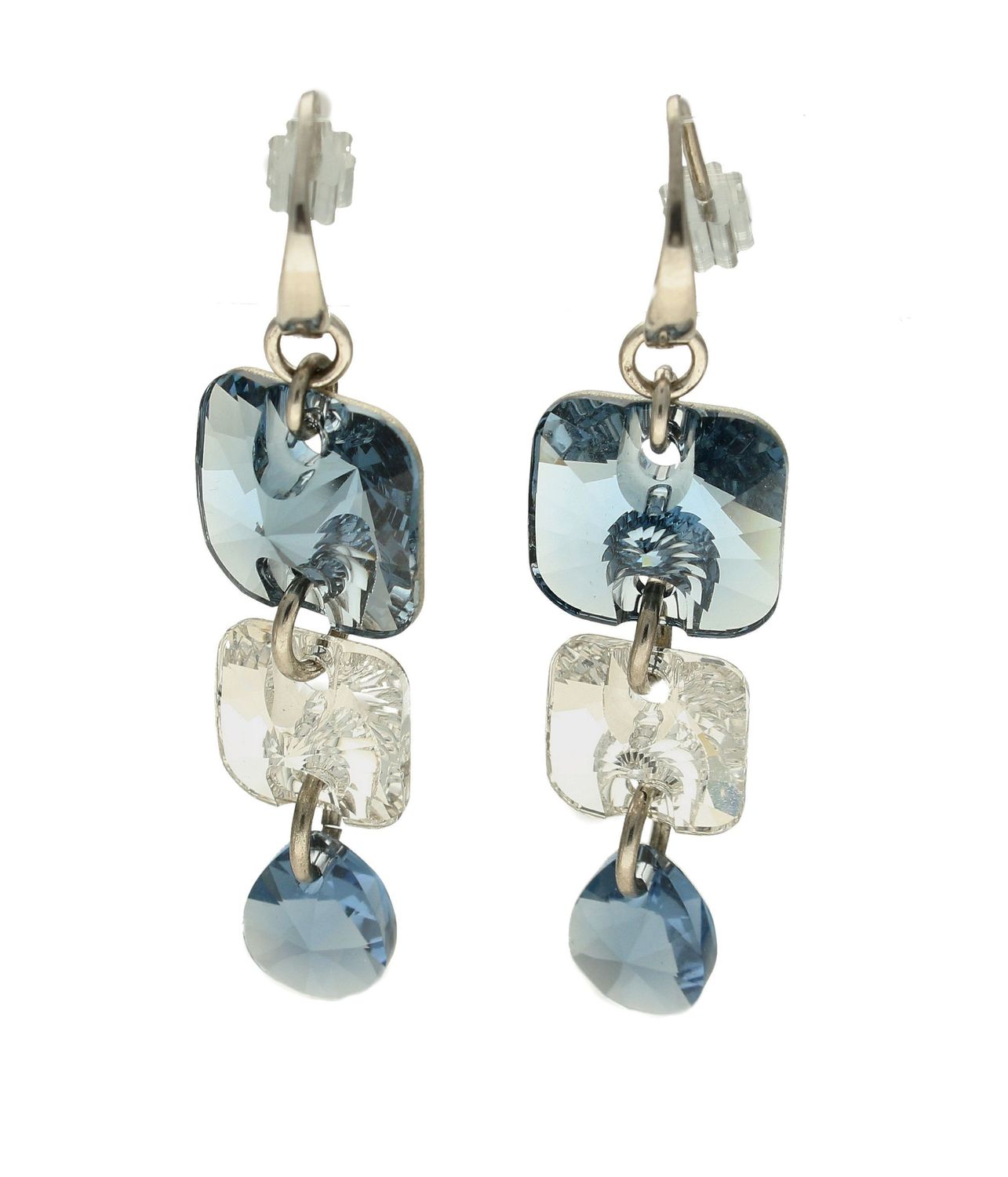 Kolczyki Srebrne Spark Swarovski Rivoli Square KL32013DBCDB. Kolczyki wykonane z ekskluzywnych kryształów Swarovski® crystals. Kolczyki z kryształów Swarovski będą wspaniałym prezentem dla każdej kobiety.jpg