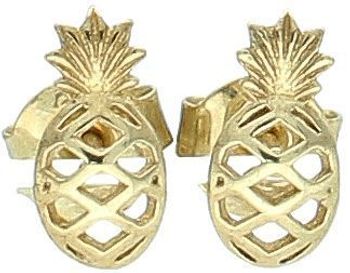 Złote kolczyki wkrętki ananasy KL6244 - 333.jpg