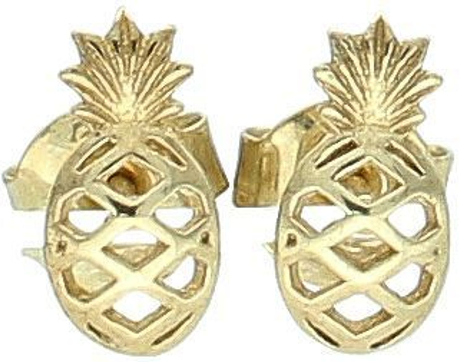 Złote kolczyki wkrętki ananasy KL6244 - 333.jpg