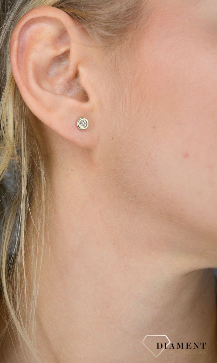 Złote kolczyki 585 kółka z cyrkoniami KL6838.jpg