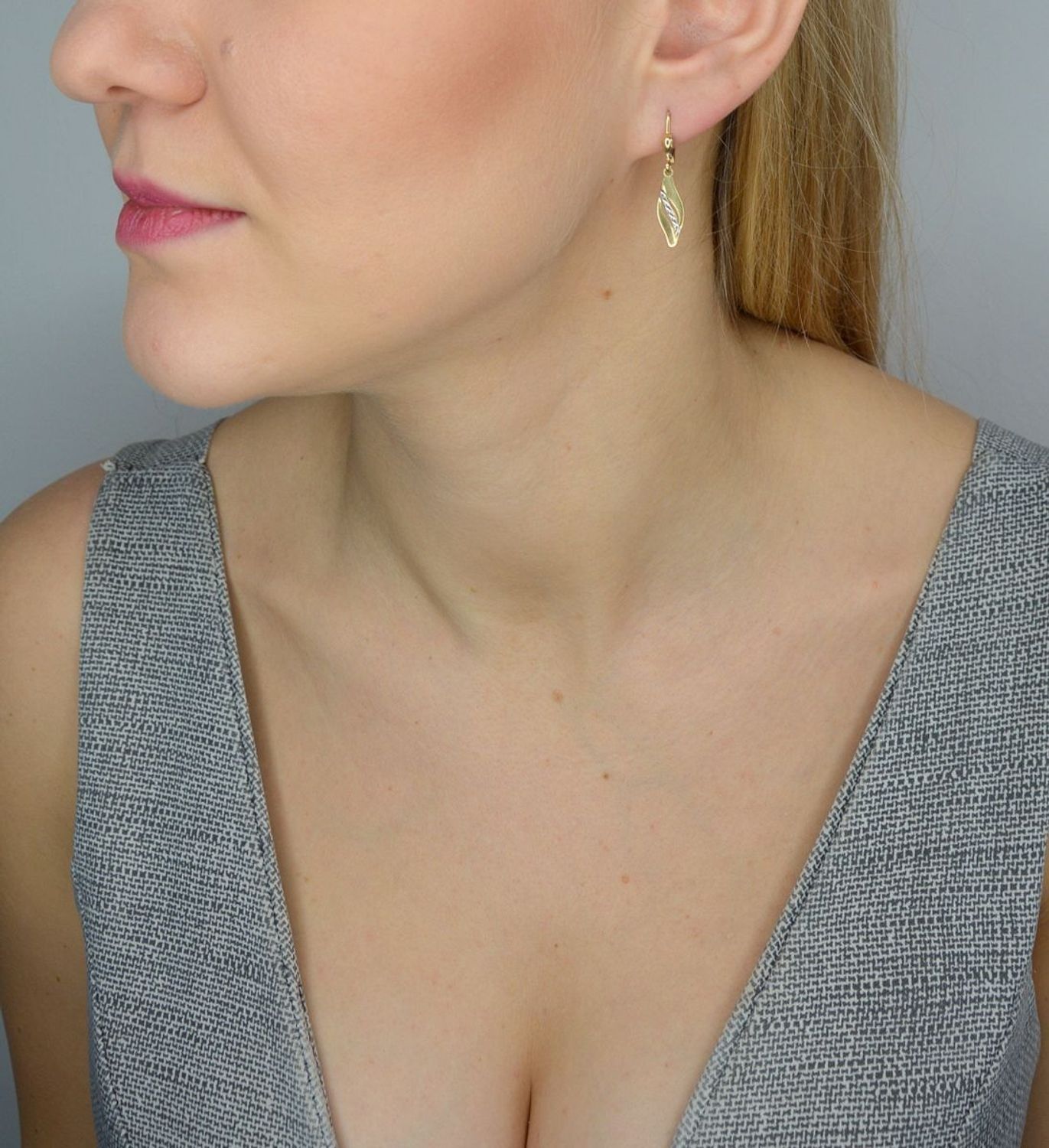 Złote kolczyki 333 przeplatane KL7360.jpg