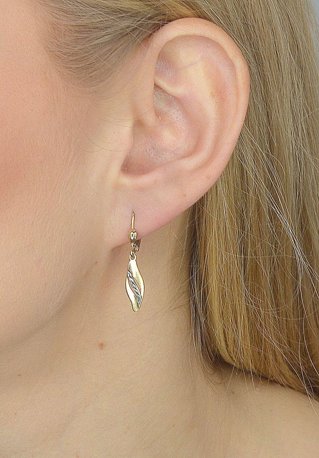 Złote kolczyki 333 przeplatane KL7360.jpg