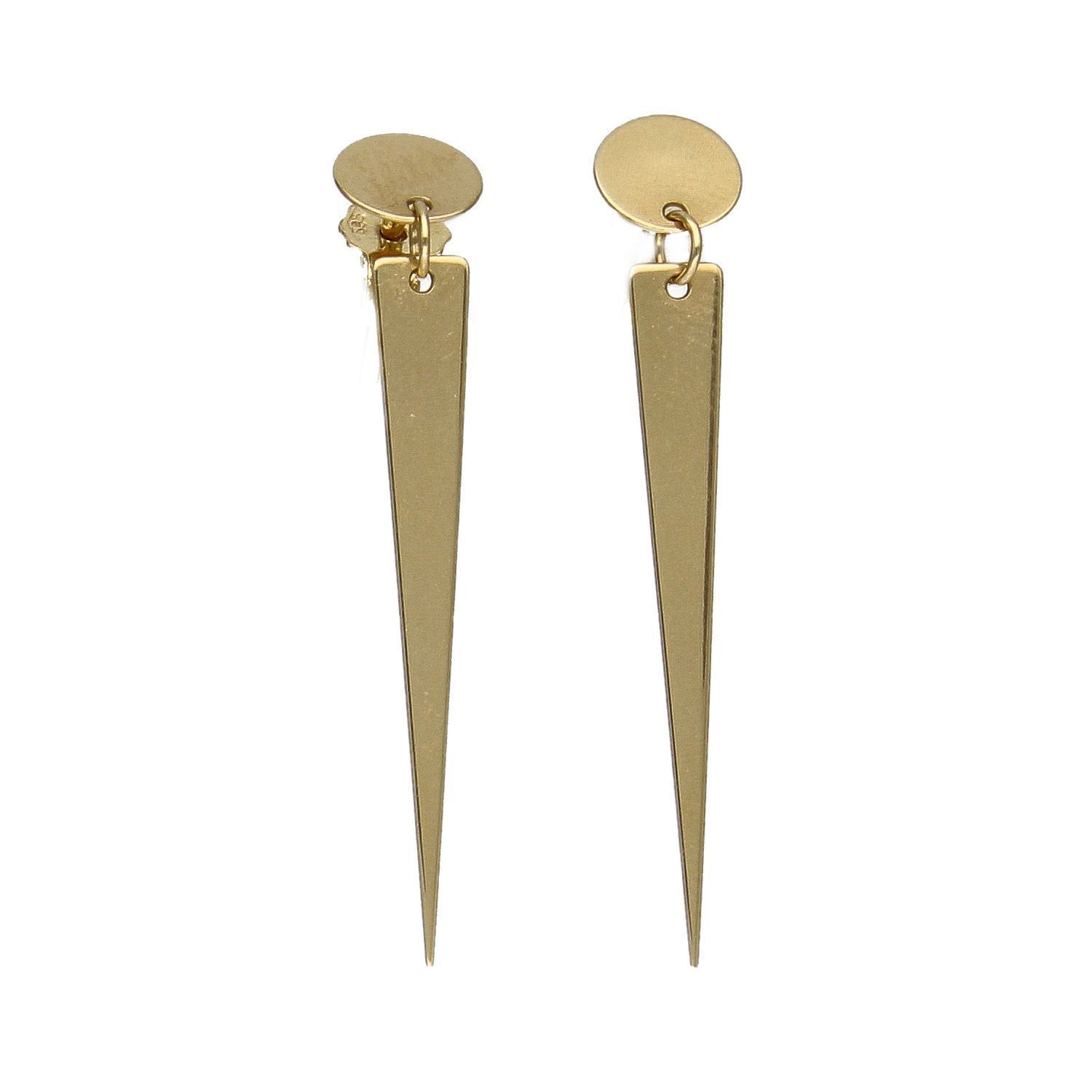 Kolczyki złote próby 585 kółeczko z wiszącym trójkątem KL7931.jpg