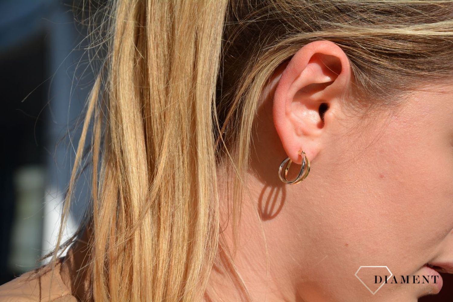 Złote kolczyki koła z białym złotem 1,5 cm KLC-000000-145-585.jpg