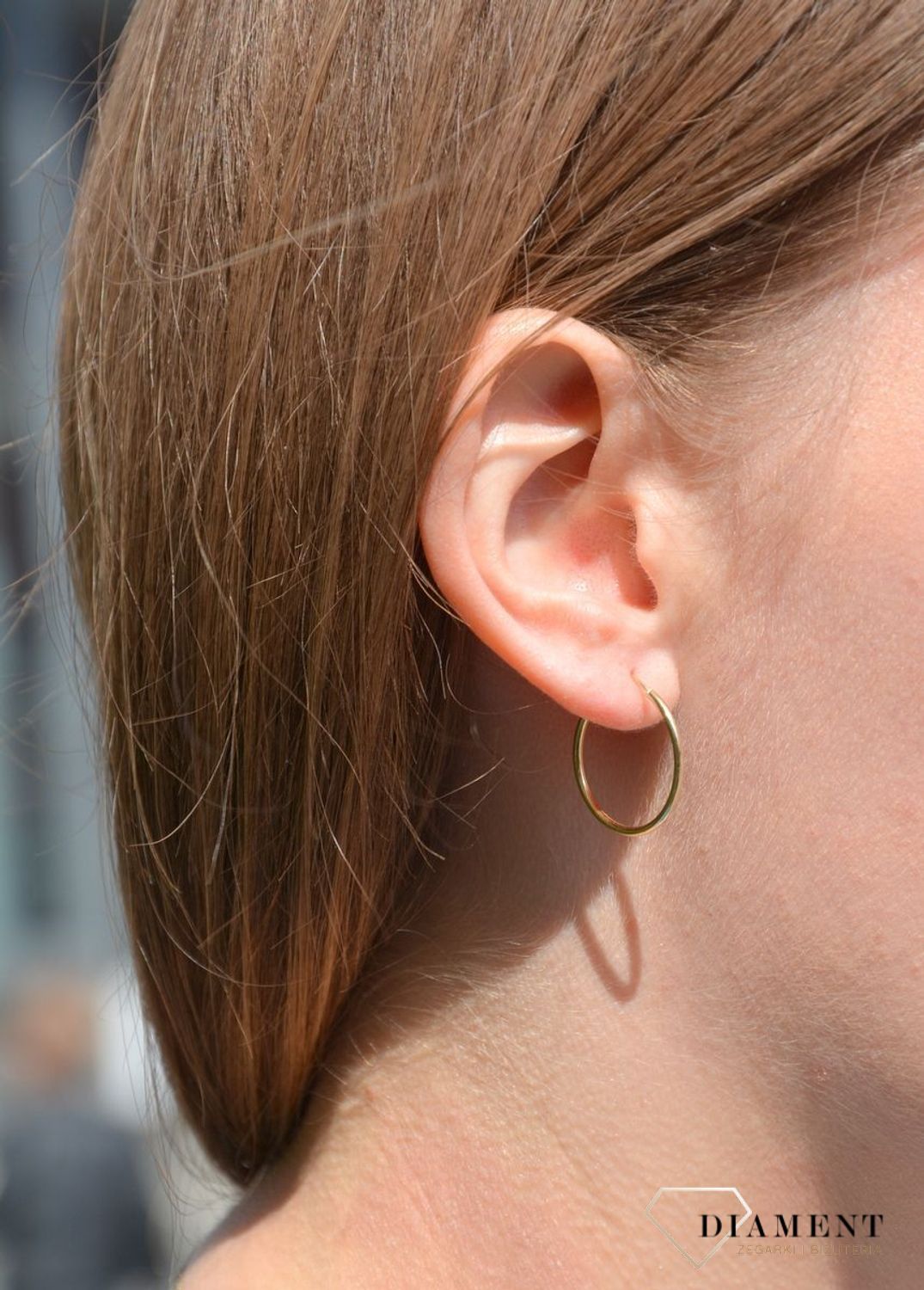 złote kolczyki koła 2 cm biżuteria apart, kolczyki złote apart.jpg