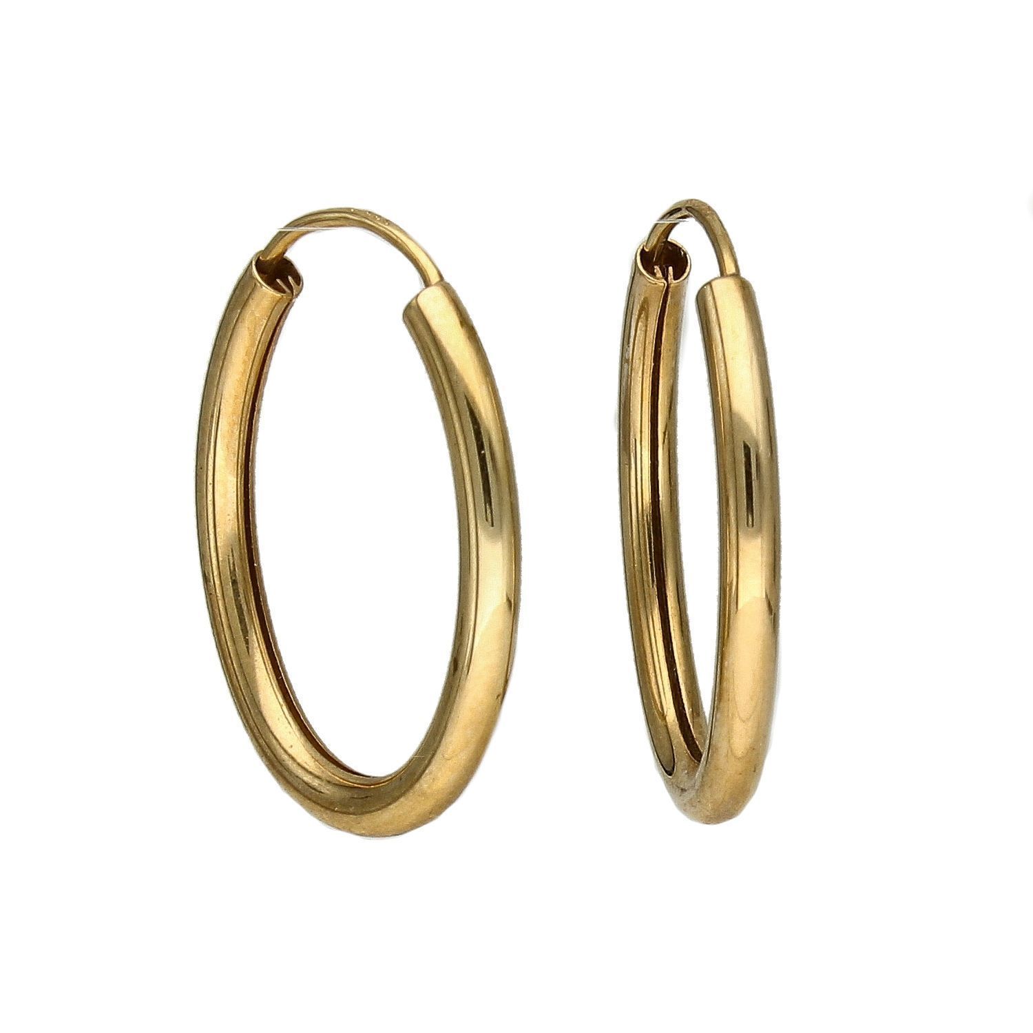 Złote kolczyki koła 333 w kształcie owalu 2,5 cm KLC-000000-182-333.jpg