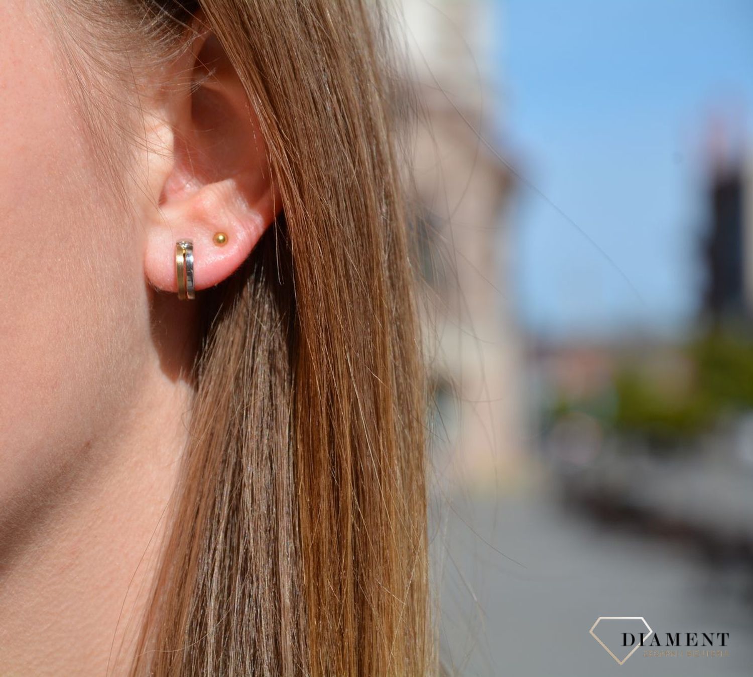 Złote kolczyki koła z białym złotem i cyrkonią KLC-000000-192-333d.jpg