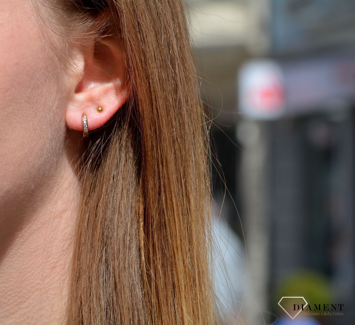 Złote kolczyki koła 333 z różowymi cyrkoniami dla dziewczynki biżuteria dziecięca✓ Kolczyki złote w Sklepie z Biżuterią zegarki-diament.pl✓1.jpg