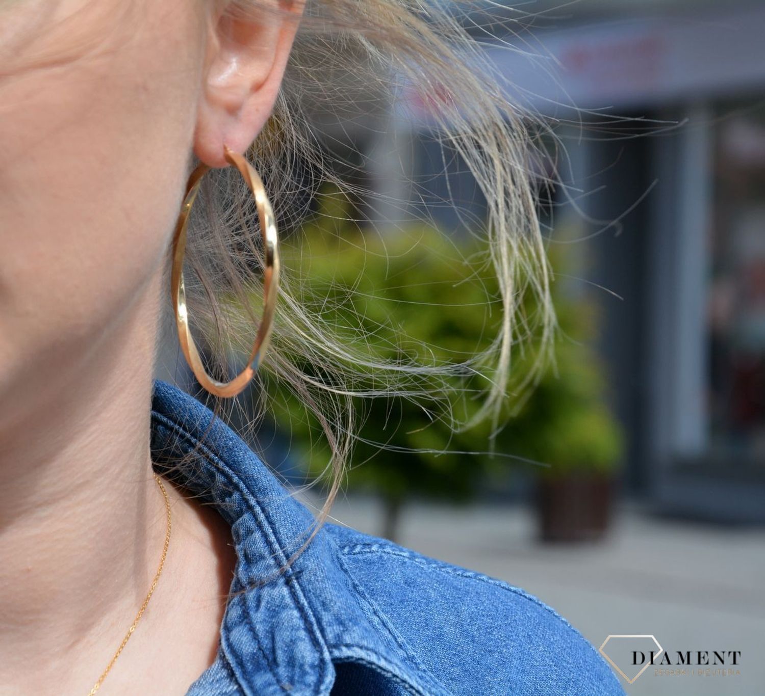 Złote kolczyki koła 585 duże poskręcane 6,5 cm KLC-000000-250-585.jpg