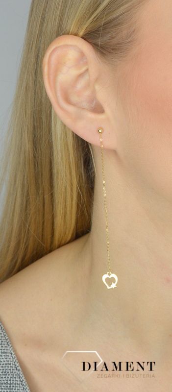 Kolczyki próby 585 wiszące serduszka KLC-000000-274-585.jpg