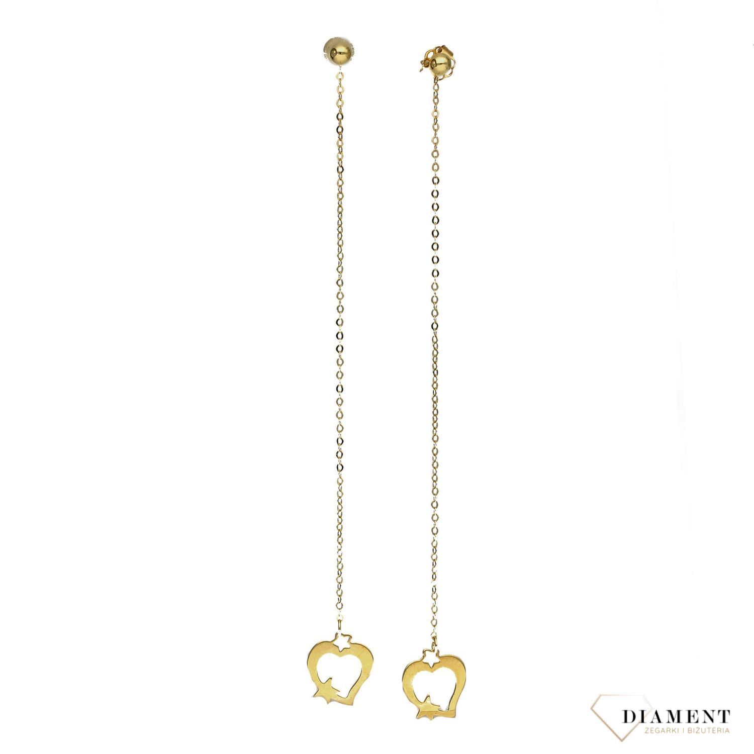 Kolczyki próby 585 wiszące serduszka KLC-000000-274-585.jpg