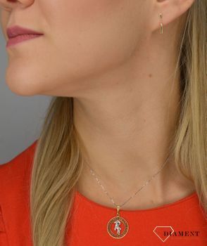Złote kolczyki 585 wiszące patyczki KLC-000000-281-585 💎 Złote kolczyki z wygodnym zapięciem na sztyft 💎 (1).JPG