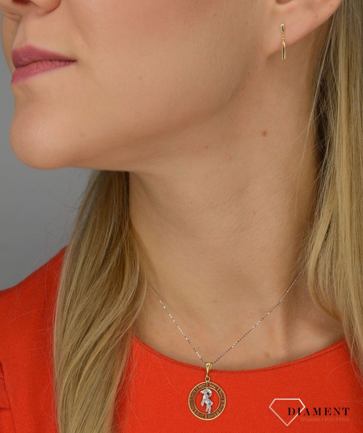 Złote kolczyki 585 wiszące patyczki KLC-000000-281-585.jpg