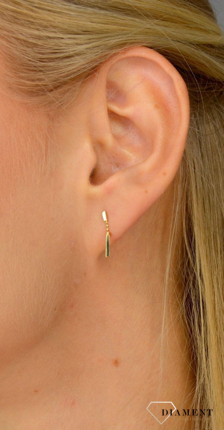 Złote kolczyki 585 wiszące patyczki KLC-000000-281-585.jpg