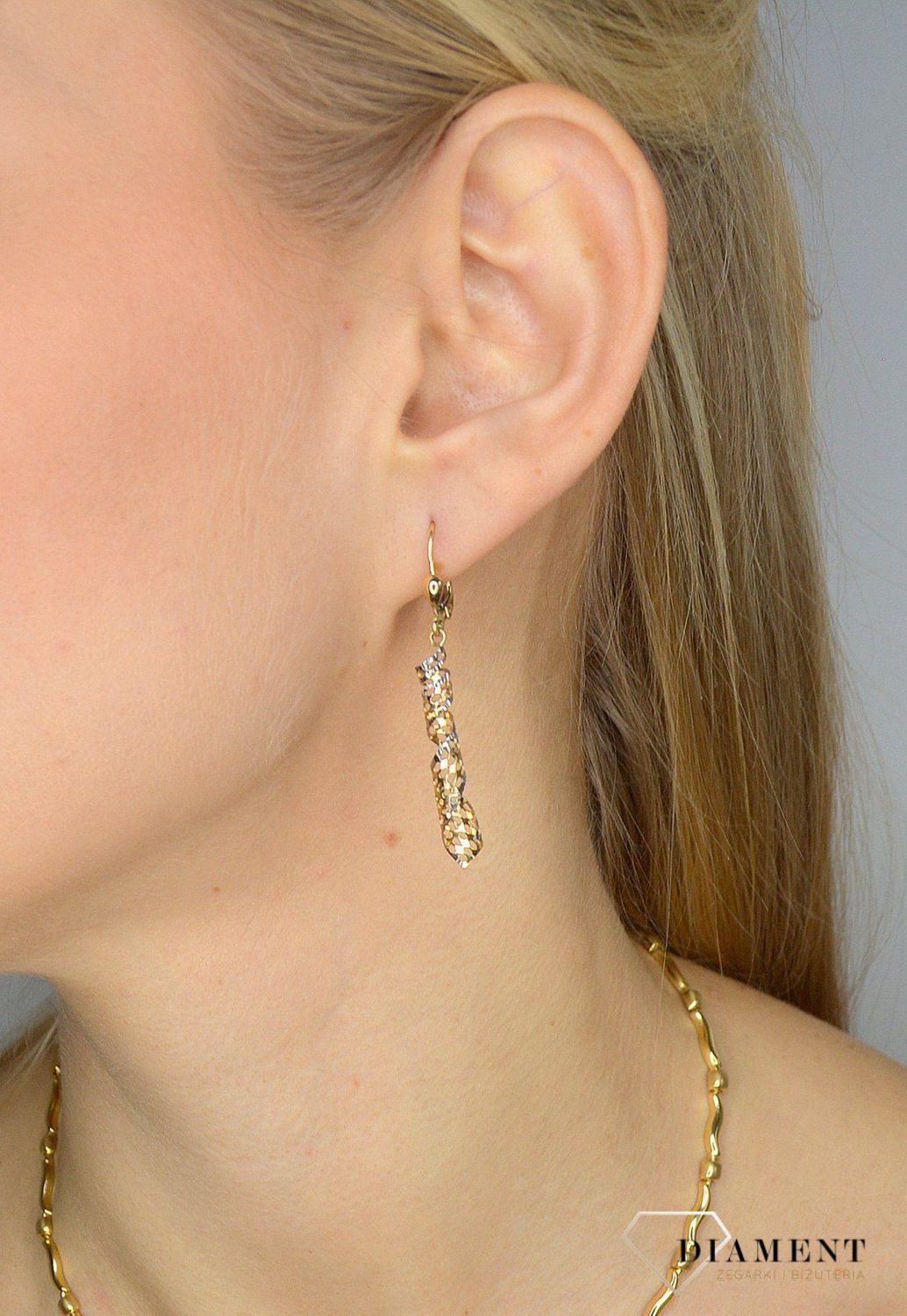 Kolczyki złote próby 585 ażur kręcony  KLC-000000-290-585.jpg