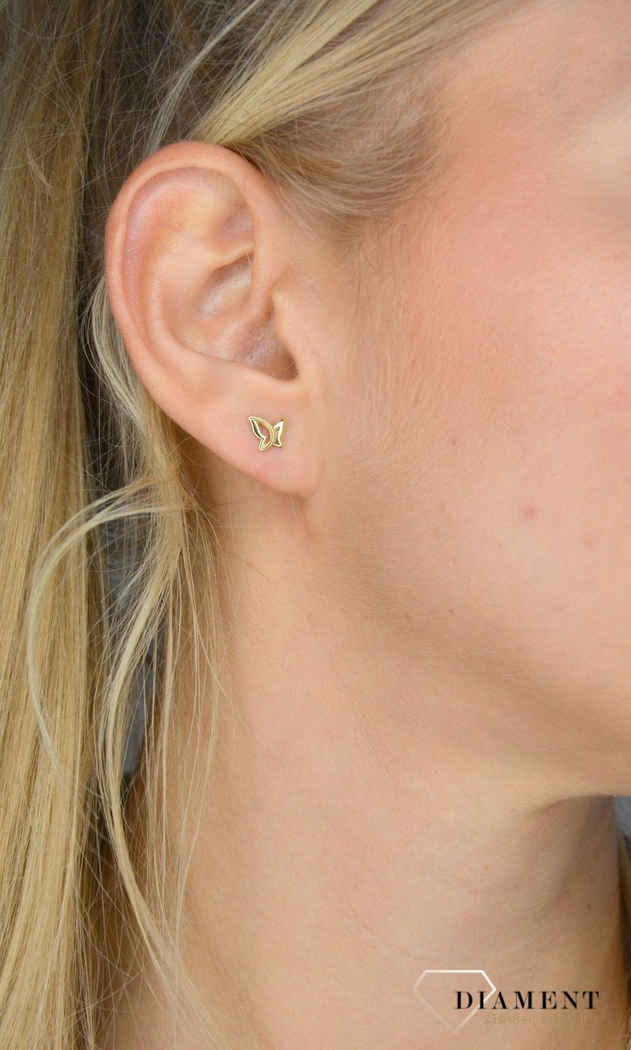 Złote kolczyki 585 motylki KLC-000000-359-585.jpg