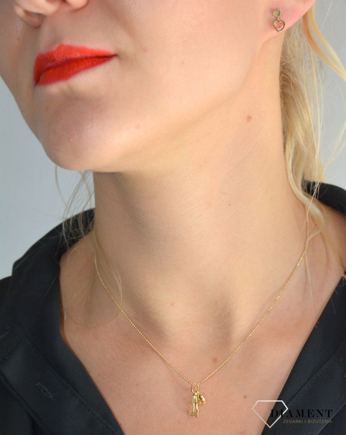 Złote kolczyki KLC-000000-360-585 serca wiszące serce 585.jpg