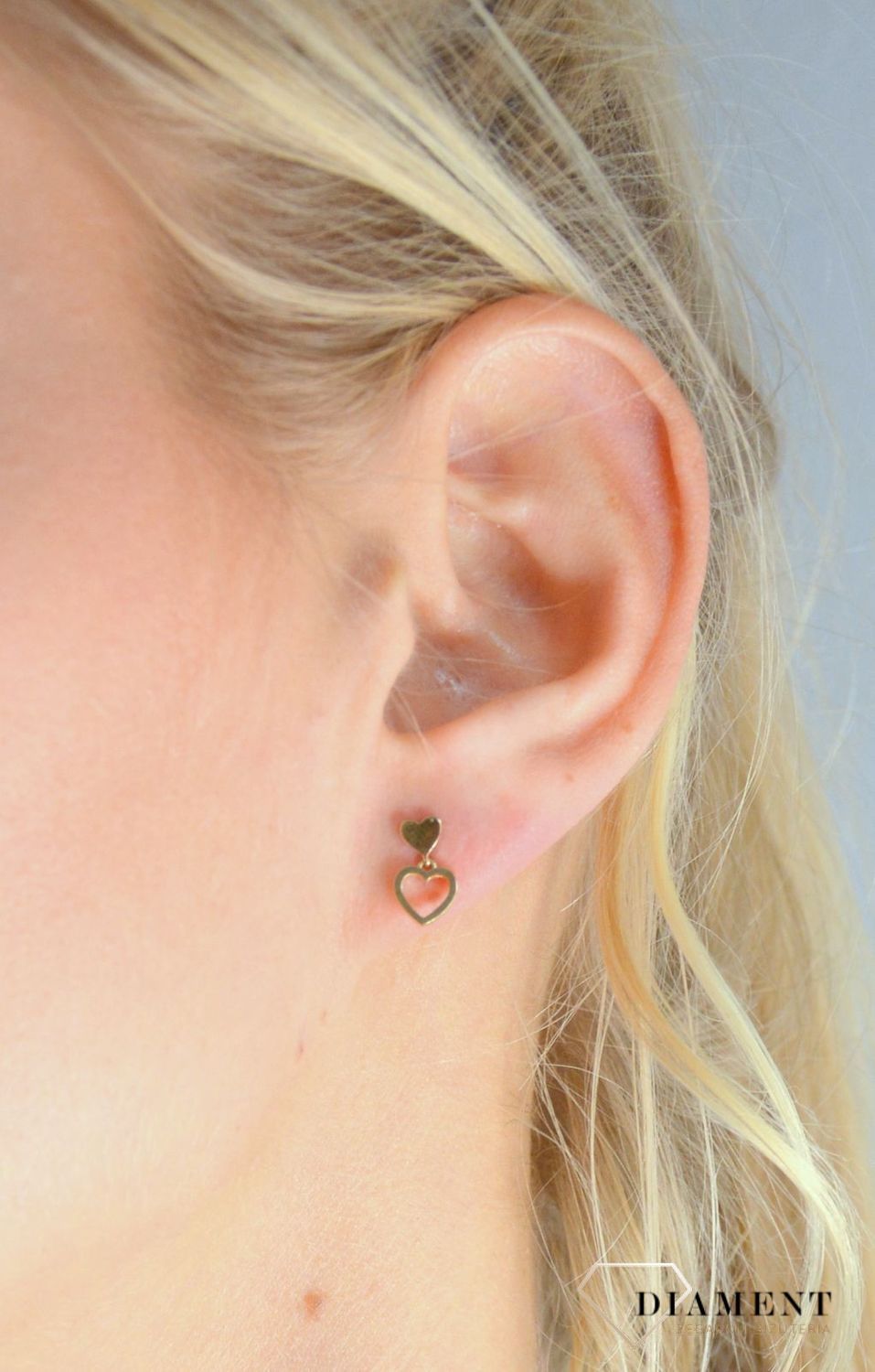 Złote kolczyki KLC-000000-360-585 serca wiszące serce 585.jpg