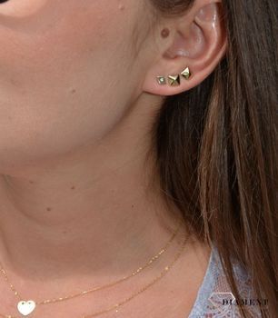 Złote kolczyki 585 romb z cyrkonią KLC-000000-370-585. Kolczyki złote w Sklepie z Biżuterią zegarki-diament.pl✓ Piękne Kolczyki dla Kobiet✓ Prawdziwe Złoto✓ Złote kolczyki.JPG