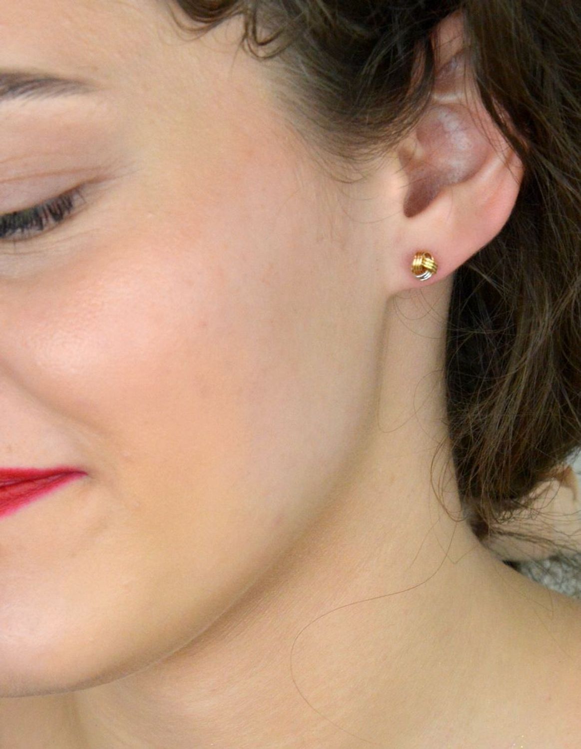 Kolczyki złote skręcony wzór pr 585, KLC-000000-372-585.jpg