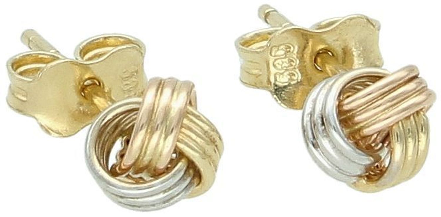 Kolczyki złote skręcony wzór pr 585, KLC-000000-372-585.jpg