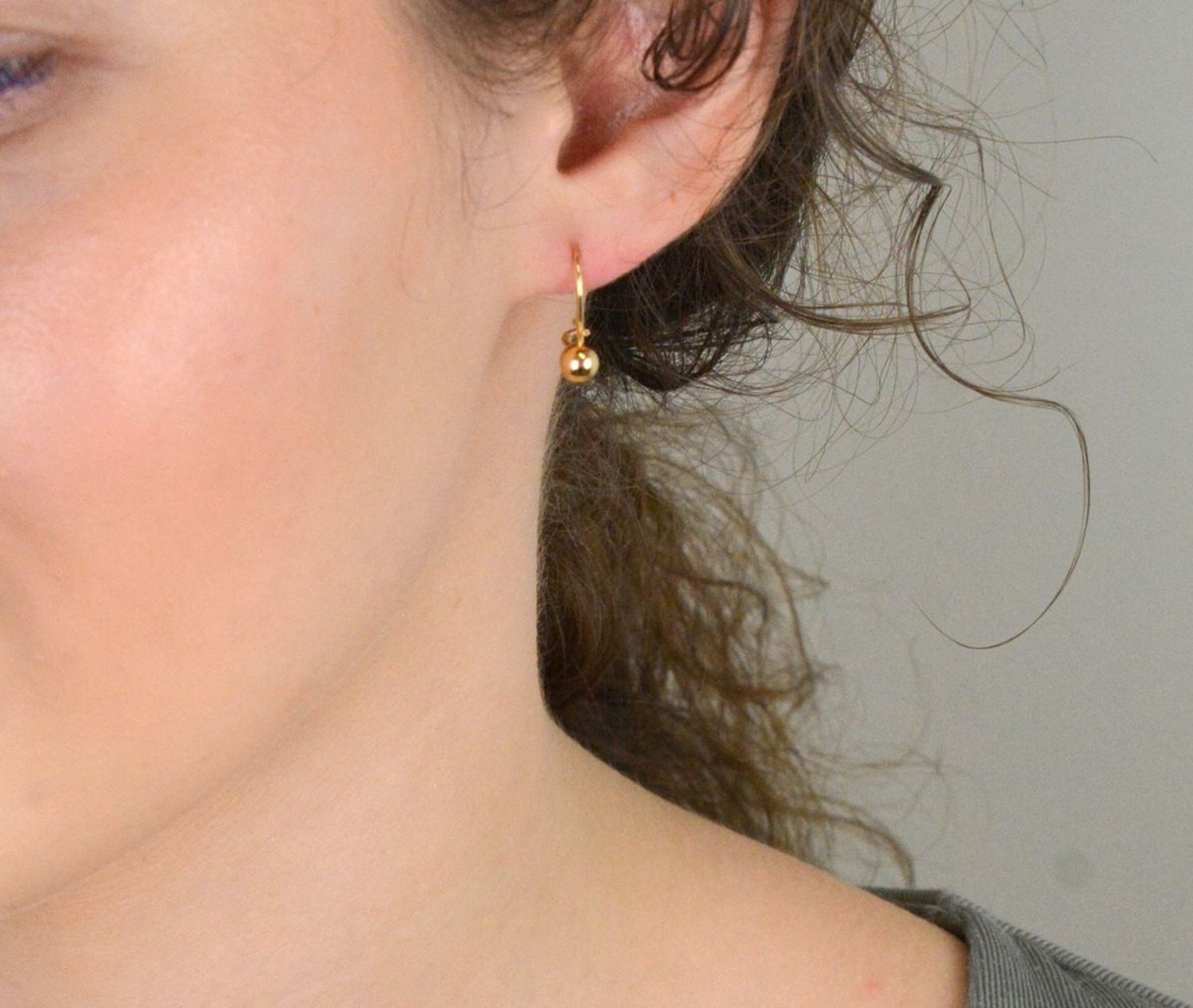 Złote kolczyki kulki 585 KLC-000000-398-585.jpg