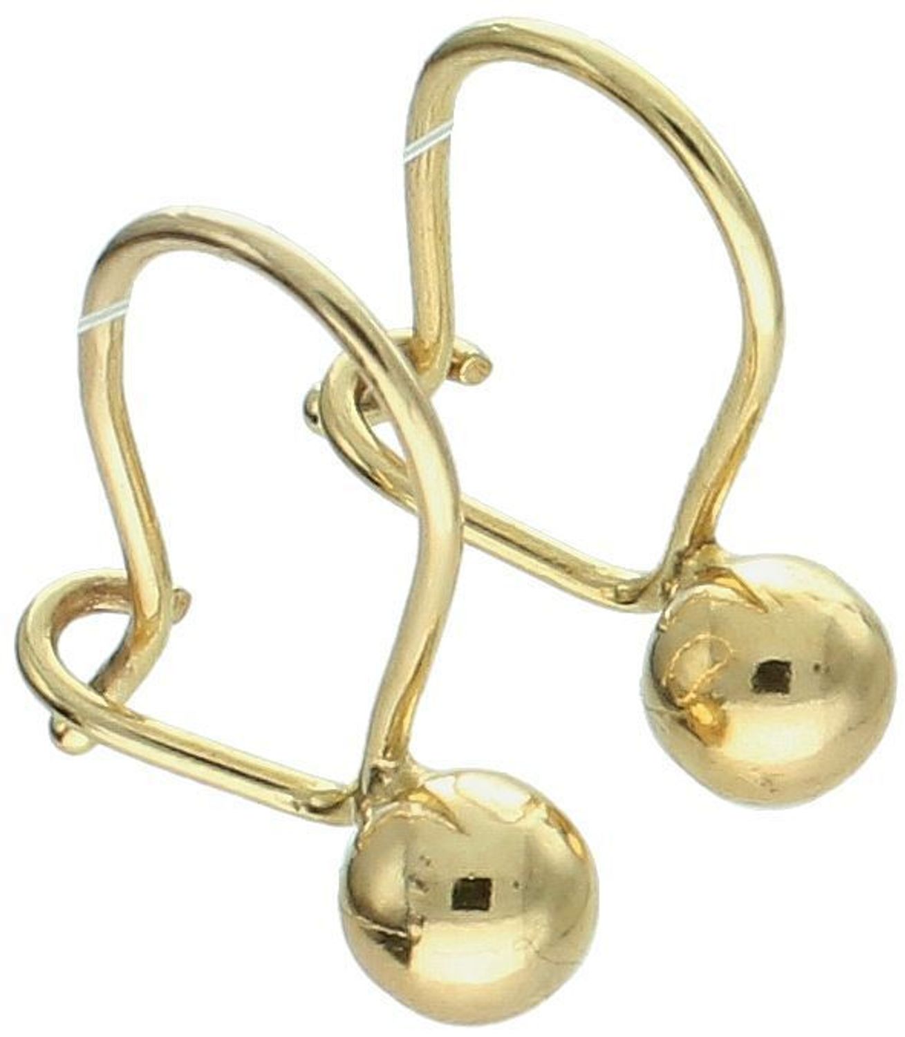 Złote kolczyki kulki 585 KLC-000000-398-585.jpg