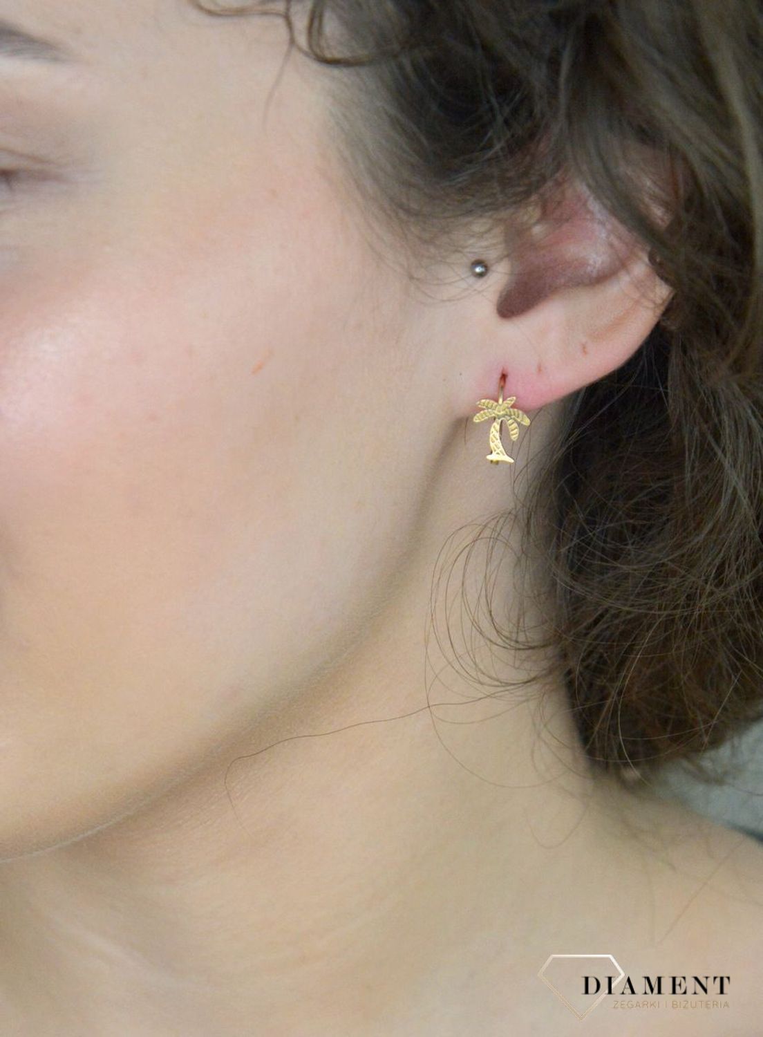 Kolczyki złote palmy pr 585, KLC-000000-418-585.jpg