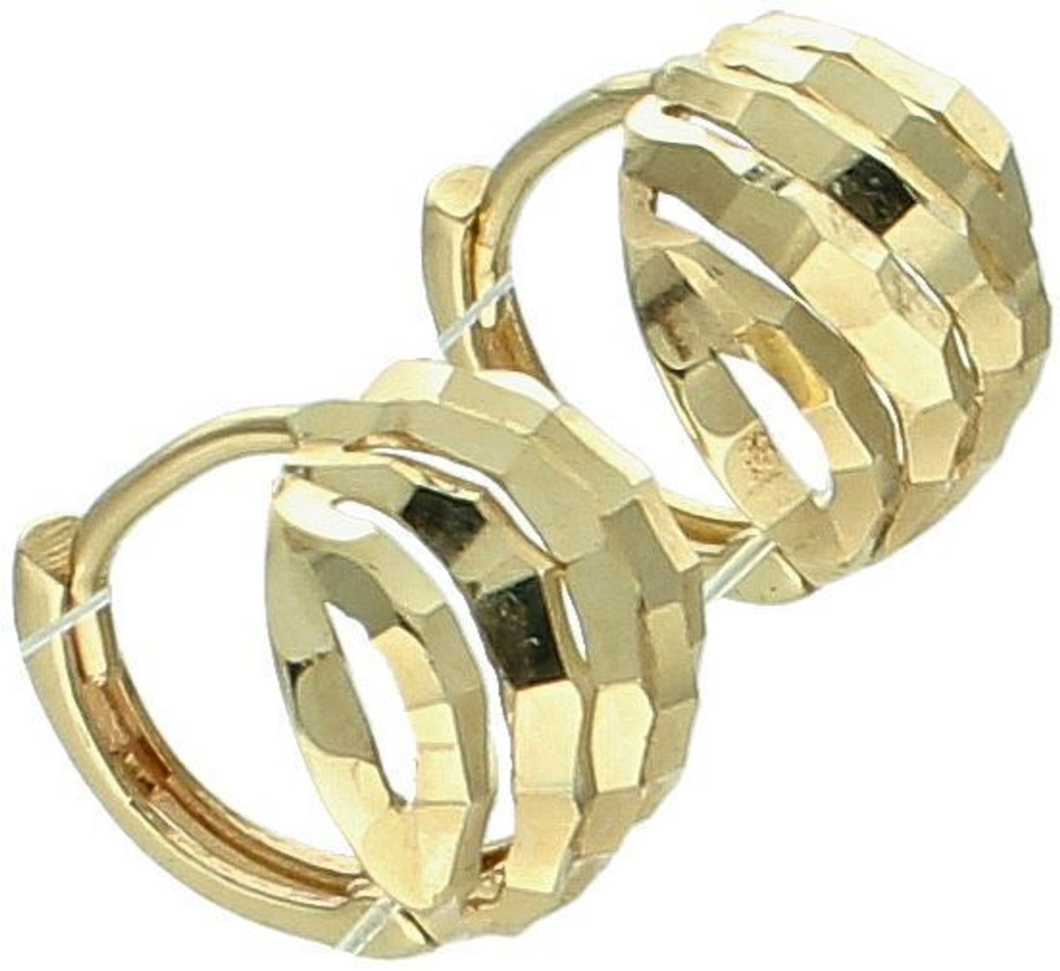 Złote kolczyki grawerowane koszyczki 585 KLC-000000-422-585.jpg