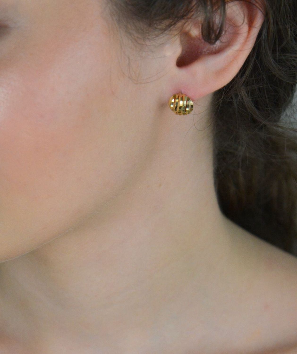 Złote kolczyki grawerowane koszyczki 585 KLC-000000-422-585.jpg