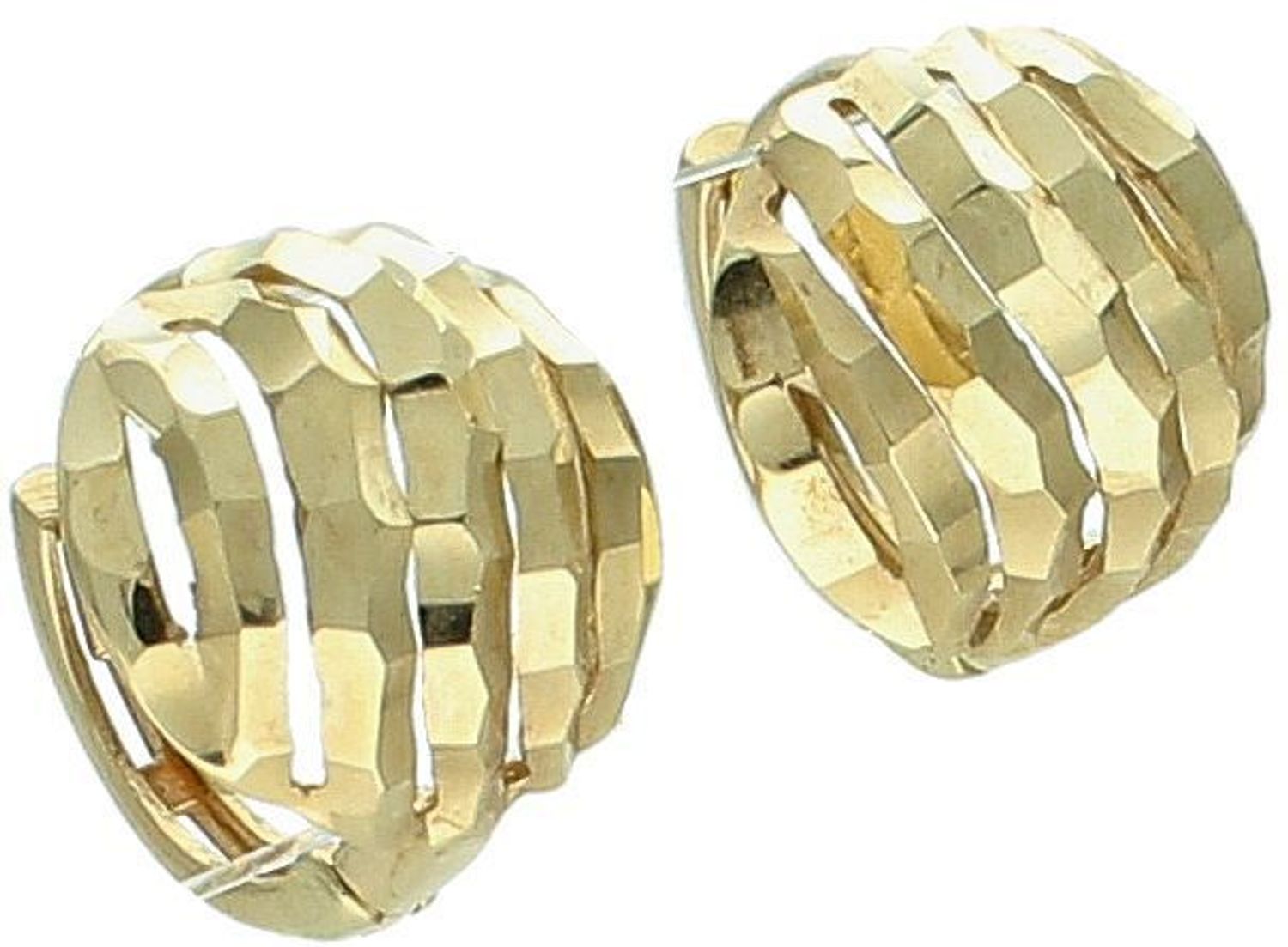 Złote kolczyki grawerowane koszyczki 585 KLC-000000-422-585.jpg