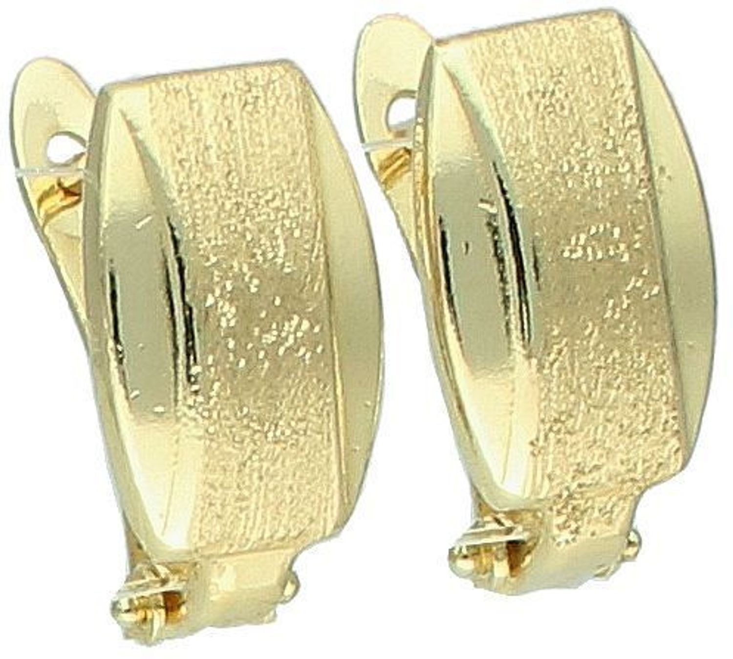 Kolczyki damskie złote próby 585 z elementem błyszczącym i matowym. Kolczyki wykonane z wysokiej jakości złota próby 585 w ciepłym odcieniu żółtego złota to elegancki wybór 1.jpg