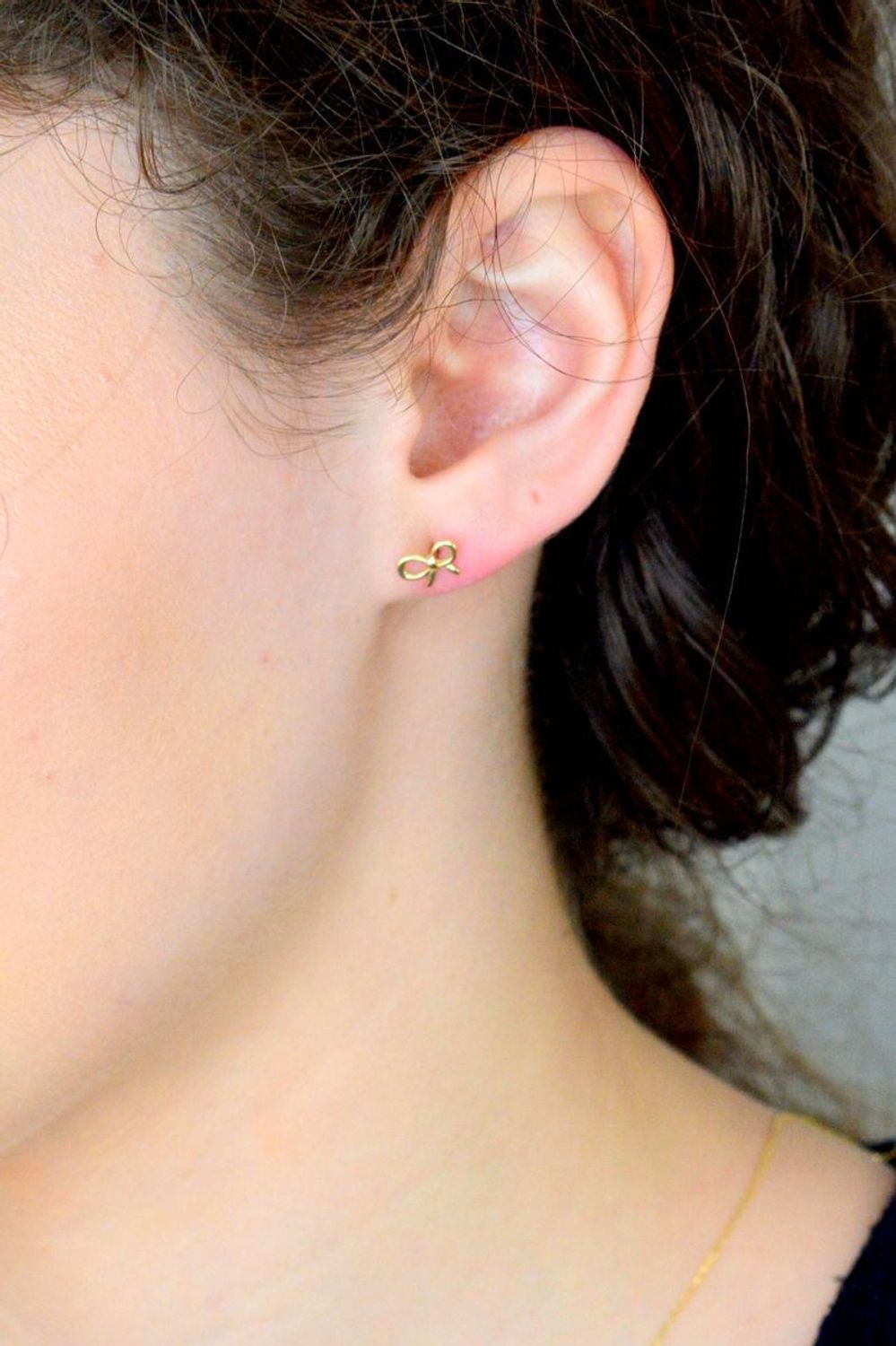 Kolczyki damskie złote kokardki próby 585 KLC-000000-515-585.jpg