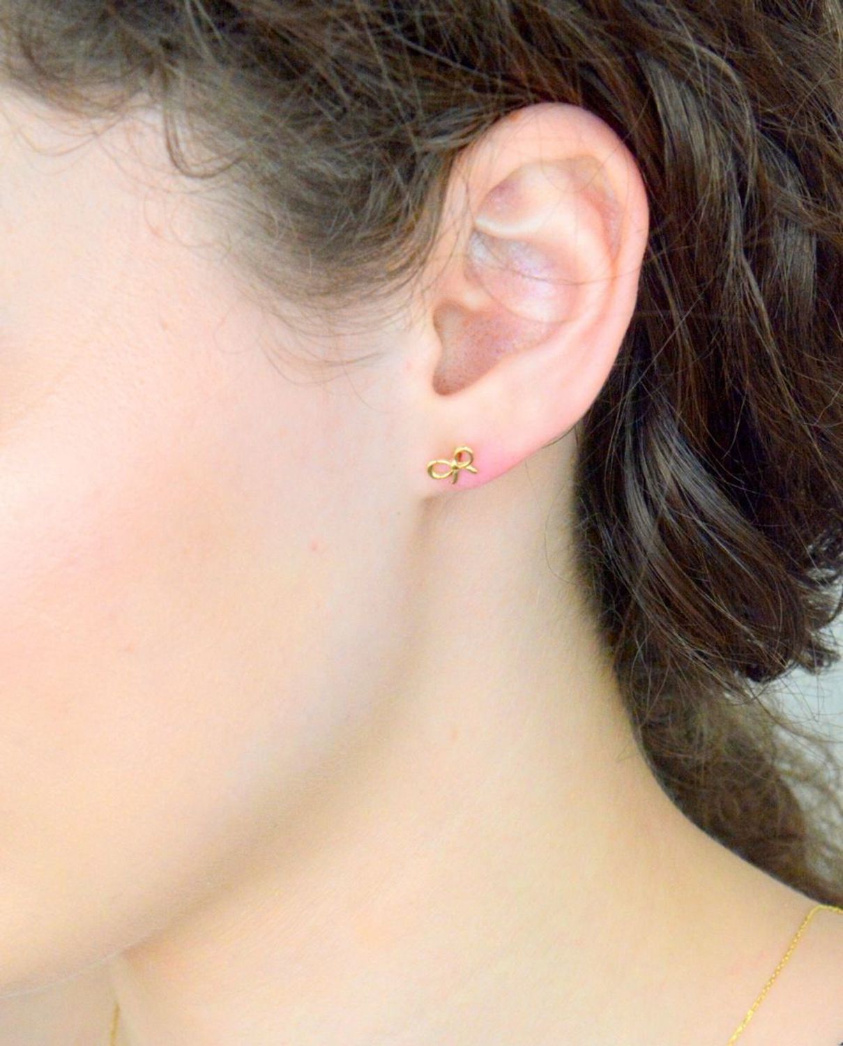 Kolczyki damskie złote kokardki próby 585 KLC-000000-515-585.jpg