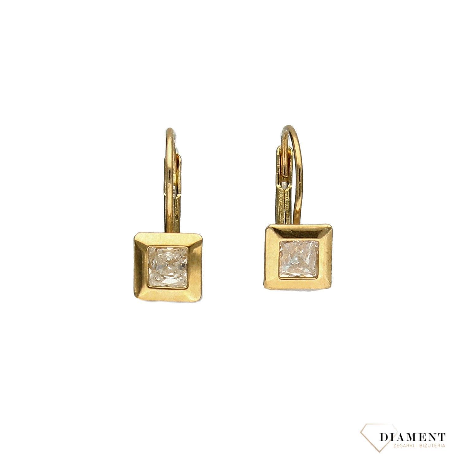 Złote kolczyki 333 cyrkonia kwadrat.jpg