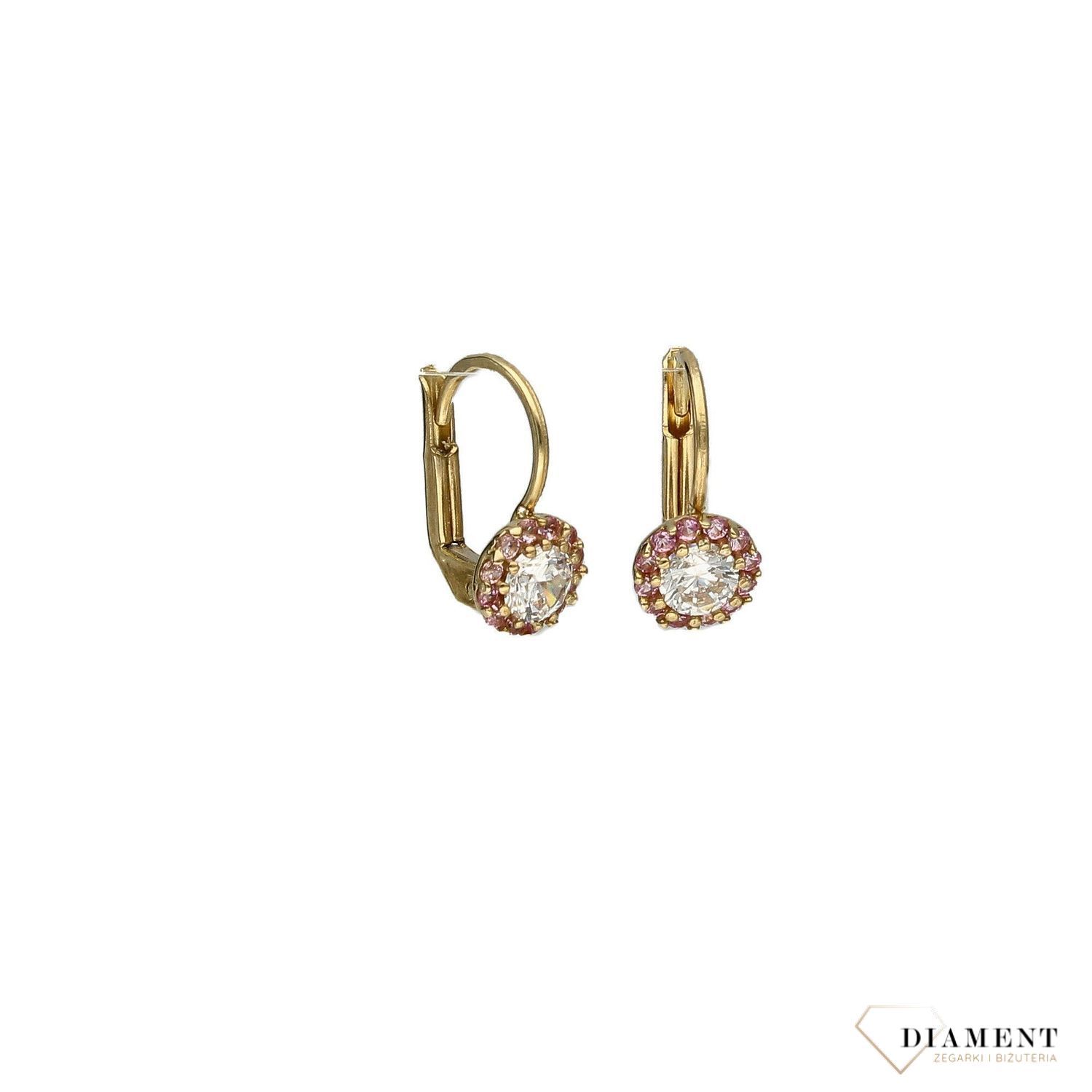 Złote kolczyki dla dziewczynki 333 kwiatki.jpg