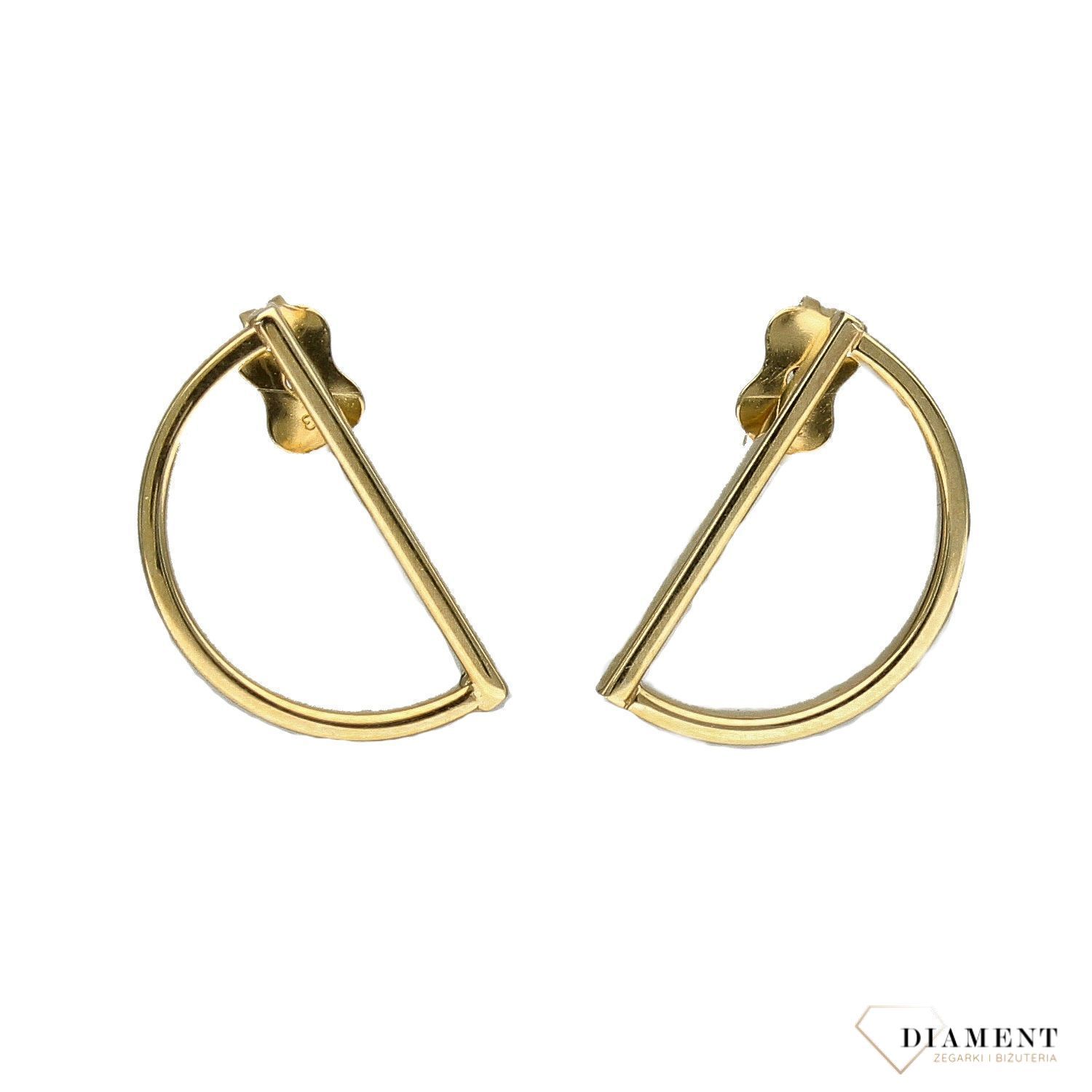 Złote kolczyki 333 pół kółka.jpg