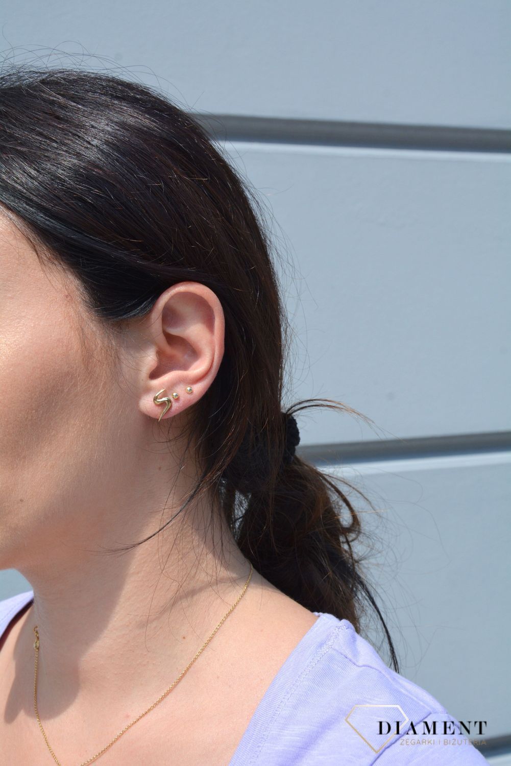 Złote kolczyki 333 piorunki, spirale.jpg