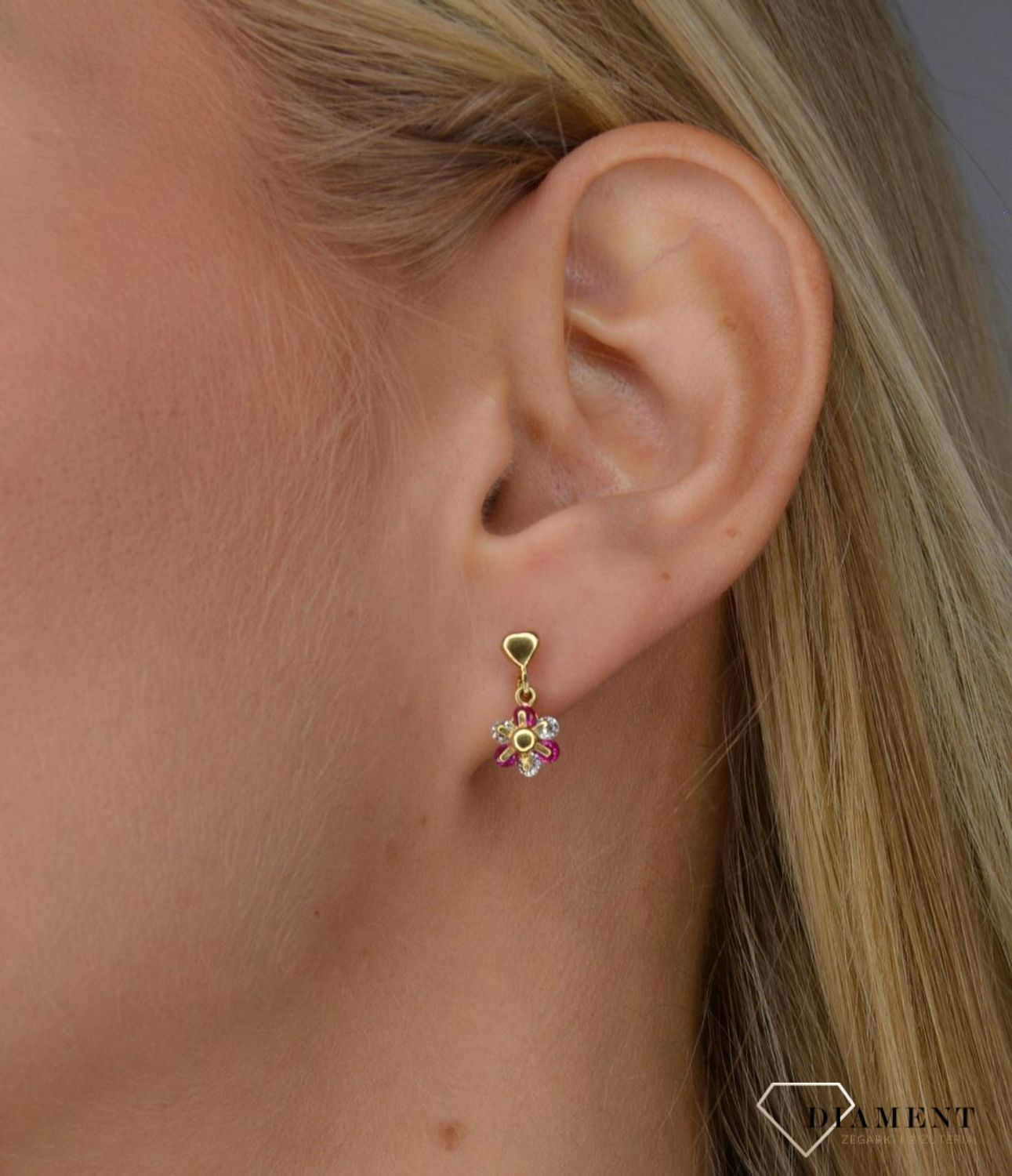 Złote kolczyki 333 kwiatki z cyrkonią.jpg