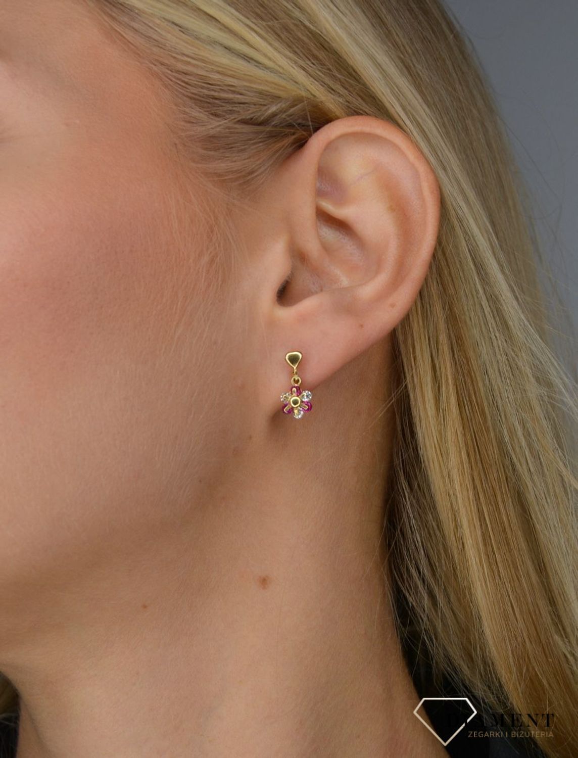 Złote kolczyki 333 kwiatki z cyrkonią.jpg