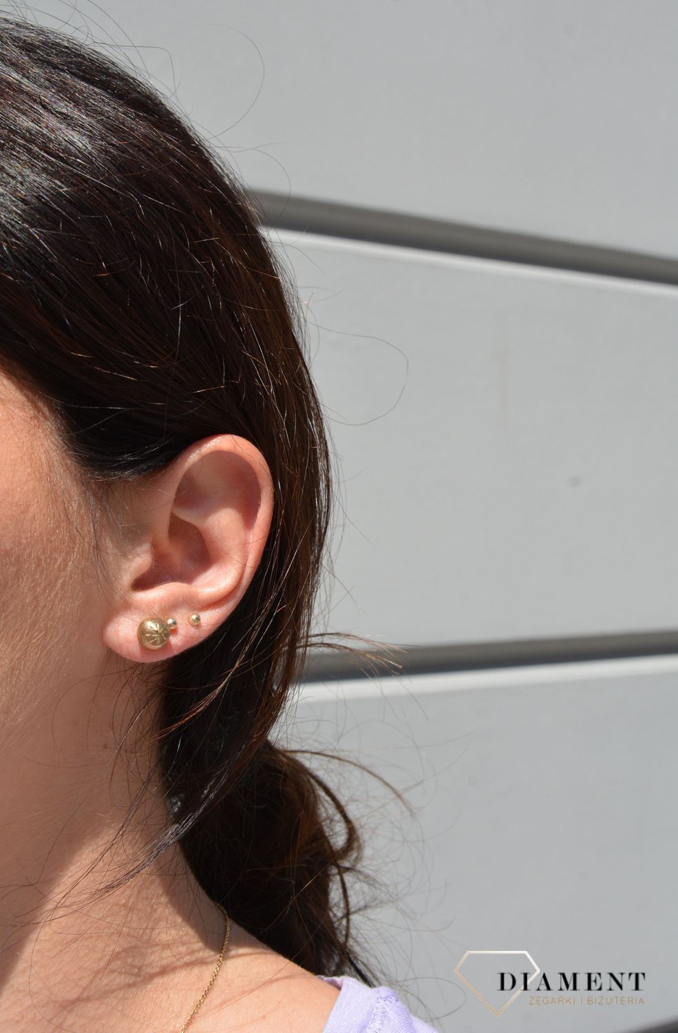 Złote kolczyki 333 ozdobne kulki.jpg