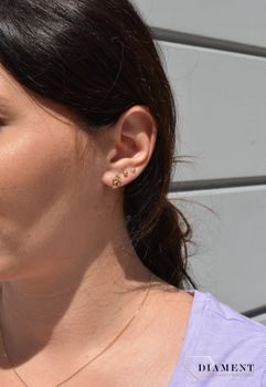 Złote kolczyki 333 listki.  Kolczyki złote w Sklepie z Biżuterią zegarki-diament (1).JPG